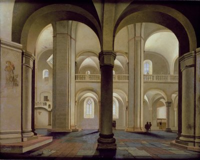 Interior da Igreja de Santa Maria em Utrecht, 1637 (óleo sobre painel de carvalho) de Pieter Janszoon Saenredam